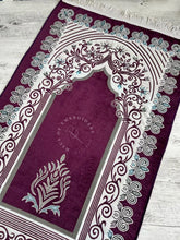 Load image into Gallery viewer, Luxury Prayer Mat and Wudu Towel Gift Set